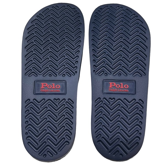 New Polo Ralph Lauren Signature Pony Slide Sandals Navy Men’s 8 9 10 11 12 13 - Picture 8 of 12